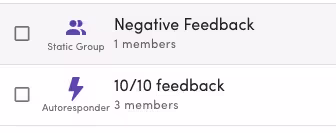 negative feedback