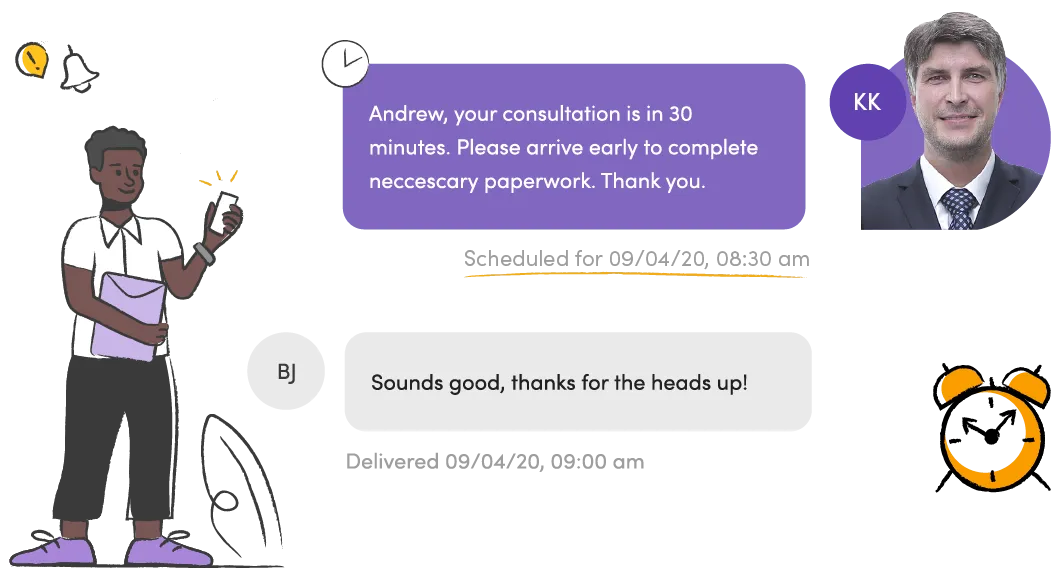 sms office reminders