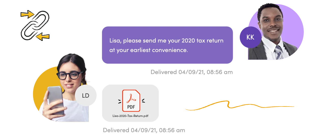 sms documents and link services